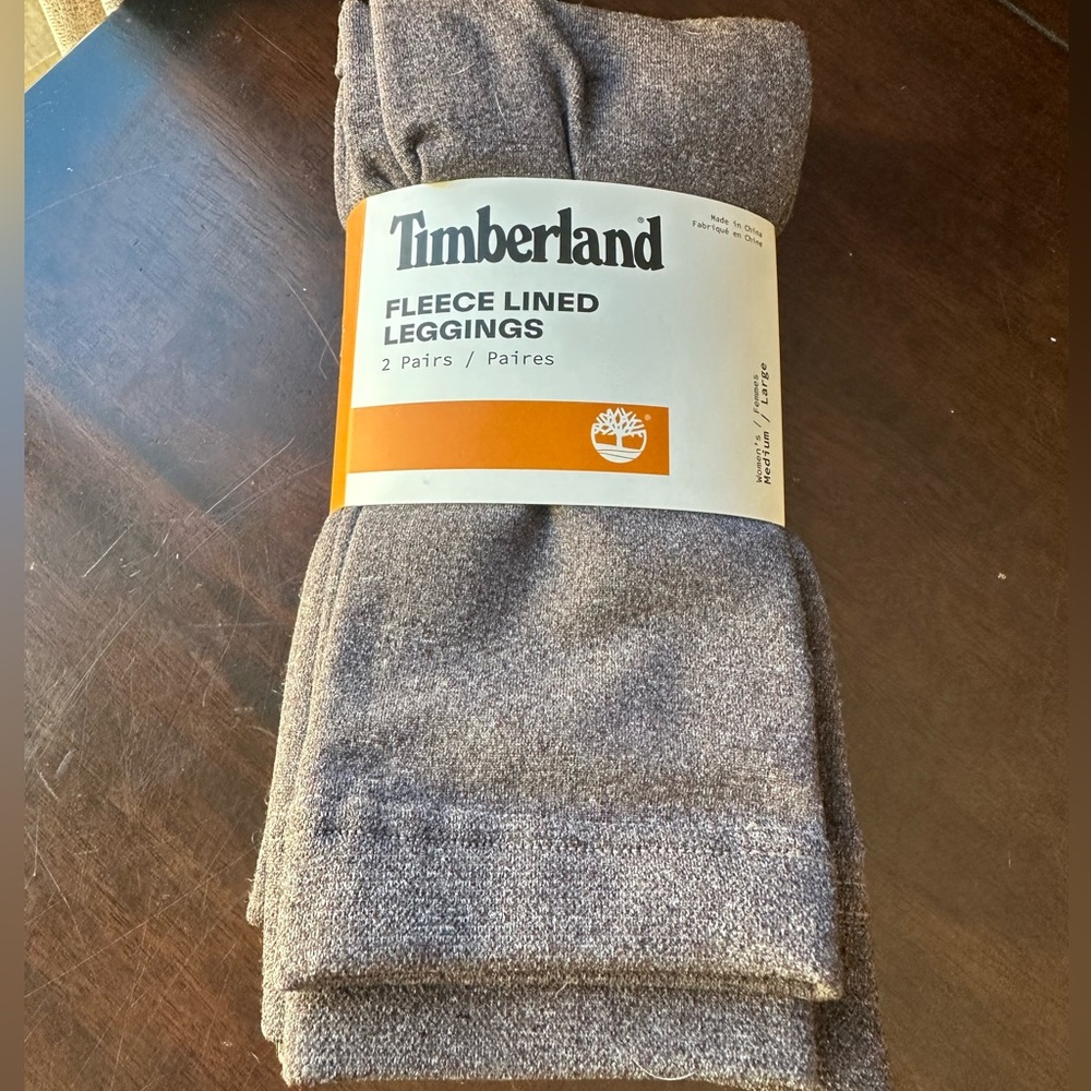 Timberland Gray and Black Fleece Lined Leggings - 2 Pack